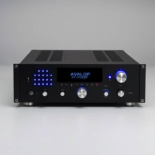 Avalon VT-737sp プリアンプ、ブラックのパネルに青いLED