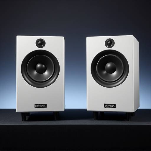 Genelec 8050A モニタースピーカー、白いキャビネット