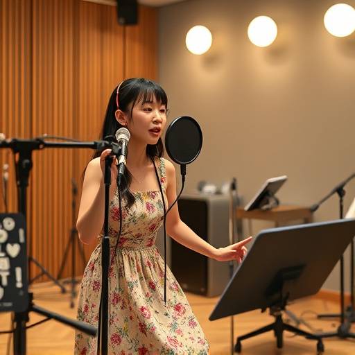 桜井響子氏のレコーディング風景