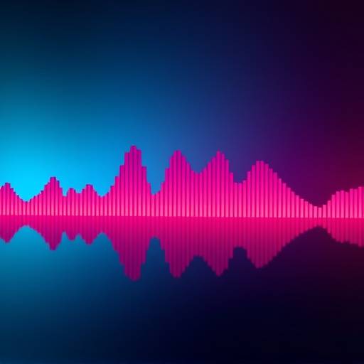 音波のグラデーションとマスターリングのアイコン